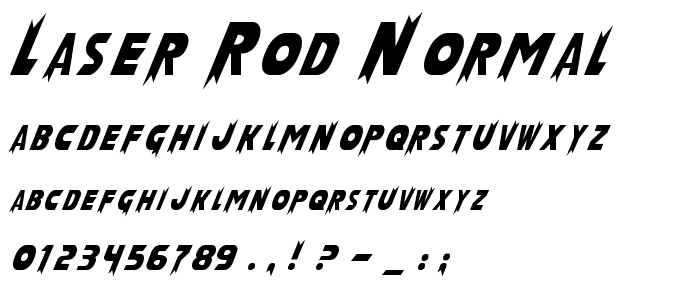 Laser Rod Normal font